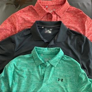 THREE Under Armour Polo Shirts